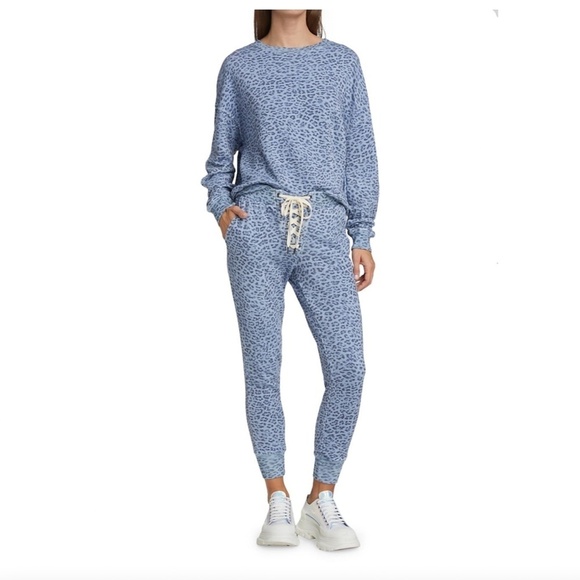n:PHILANTHROPY Tops - n:philanthropy Sela Animal Print Sweatshirt & Mila Lace-Up Joggers Set
